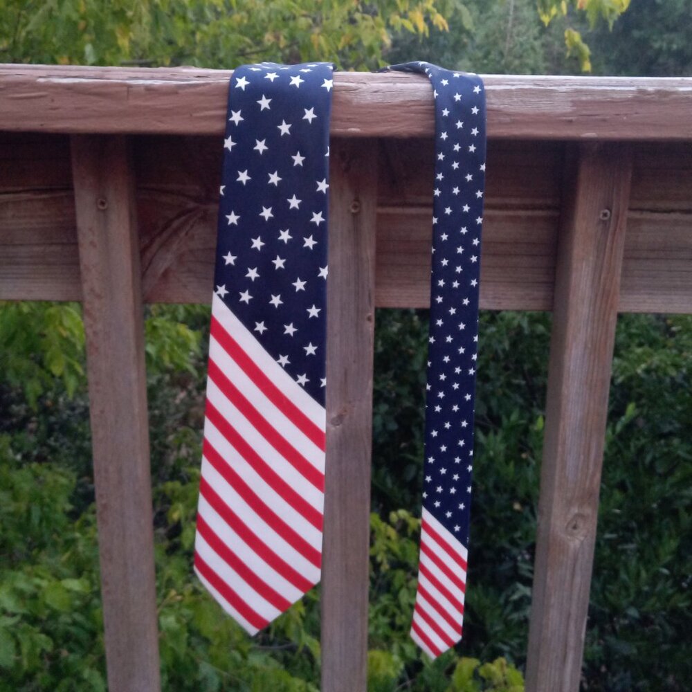 Pascal Patriotic USA flag tie
